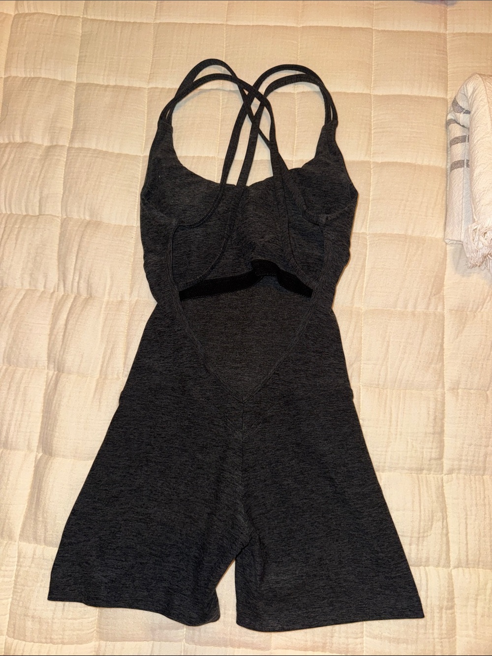 Bombshell Sportswear charcoal gray One-Piece Bodysuit - Picture 2 of 2